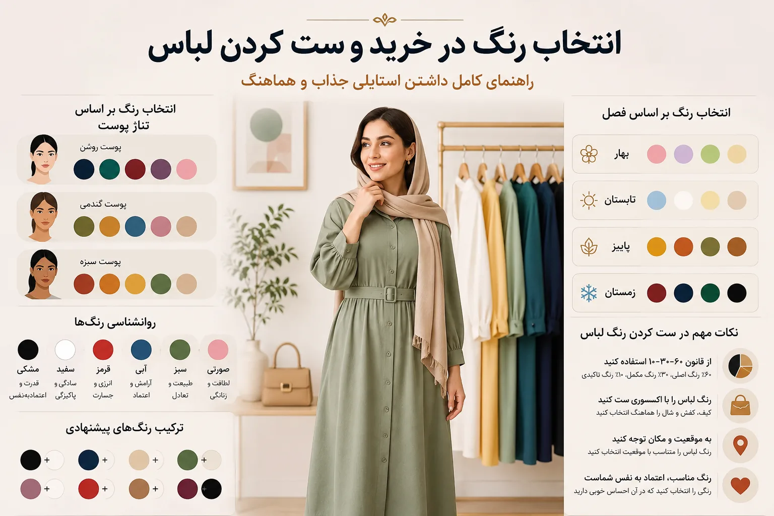 انتخاب رنگ لباس