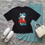 تیشرت باکسی لیدی کت