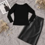 تیشرت آستین بلند یقهقایقی اسمارا در دو رنگ سایز ۴۰/۴۲ - Image 3